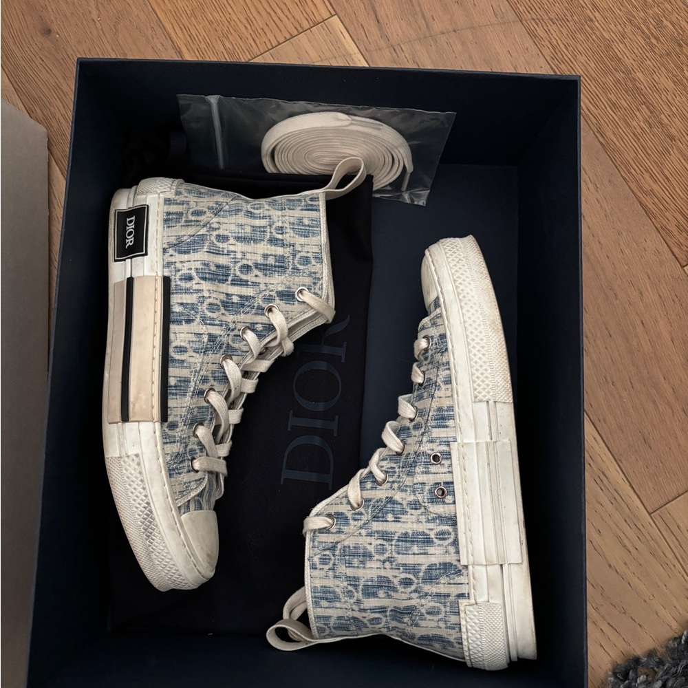 RARE Dior B23 High Blue Oblique Kasuri Jacquard size 38